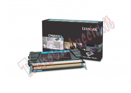 Lexmark - Toner - Ciano - C746A1CG - return program - 7.000 pag
