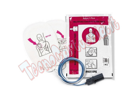 10 X Elettrodi Adulti Defibrillatore Philips Heartstart FR2 / FR3 Piastre Adulto Dur 1,5 anni M3713A