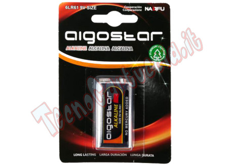Batteria Pila Alkaline Rettangolare 6LR61 9V conf. 1pz