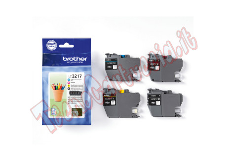 Brother - 4 Cartucce - BK/C/M/Y - LC3217VAL - 550 pag