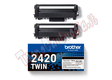 Brother - Bundle di 2 Toner - Nero - TN2420TWIN - 3.000 pag