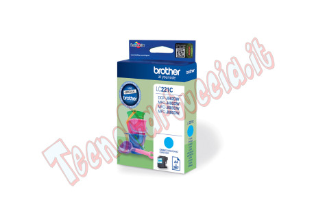 Brother - Cartuccia - Ciano - LC221C - 260 pag