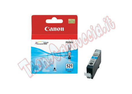 Canon - Cartuccia ink - Ciano - 2934B001 - CLI-521 C- 505 pag