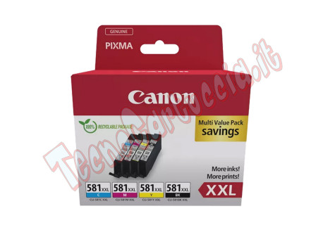 Canon - Cartuccia ink Multipack - BK/C/M/Y - CL-581XXL - 1998C006