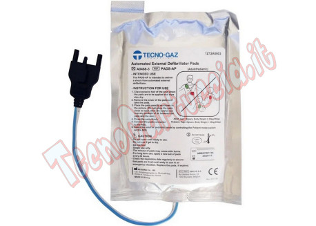Elettrodi Adulti / Pediatrici Defibrillatore Tecnoheart Plus Piastre Bambini Dura 2 anni 1Z12A0003