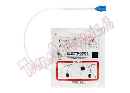 Elettrodi Adulti Defibrillatore Schiller Fred Easyport Piastre Adulto Dura 2 anni 2.230377