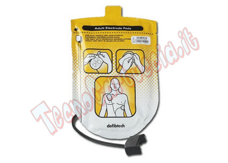 Elettrodi Adulto per Defibrillatore Defibtech Lifeline AED / AUTO Piastre Adulto Dura 2 anni DDP-100