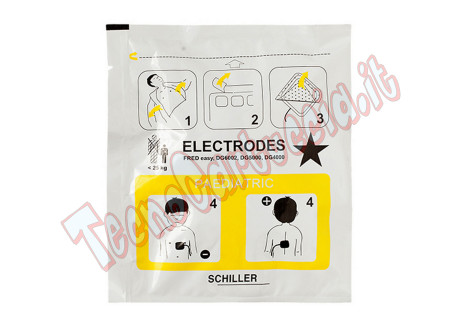 Elettrodi Pediatrici Defibrillatore Defigard 4000 / 5000 / 6002 Piastre Bambino 2,5 anni 0-21-0037