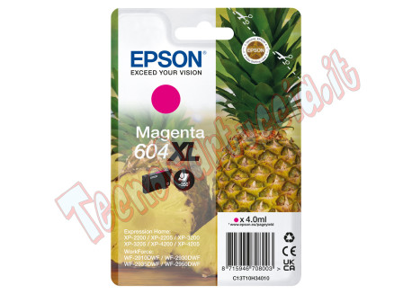 Epson - Cartuccia - Magenta - 604XL - C13T10H34010 - 4 ml