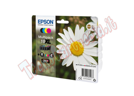 Epson - Cartuccia ink - 18XL - C/M/Y/K - C13T18164012 - C/M/Y 6,6ml cad - K 11,5ml