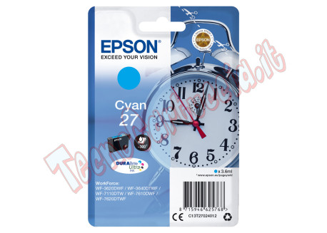 Epson - Cartuccia ink - 27 - Ciano - C13T27024012 - 3,6ml