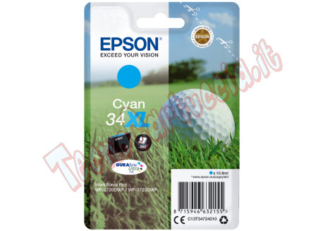 Epson - Cartuccia ink - 34XL - Ciano - C13T34724010 - 10,8ml