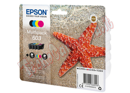 Epson - Cartuccia ink - 603 - C/M/Y/K - C13T03U64010 - BK 3,4ml / C/M/Y 2,4ml cad