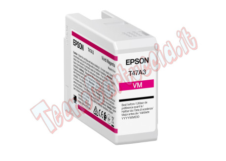 Epson - Cartuccia Vivid per UltraChrome Pro 10 T47A3 - Magenta - 50ml - C13T47A30N