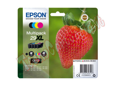 Epson - Confezione Cartuccia ink - 29XL - C/M/Y/K - C13T29964012 - C/M/Y 6,4ml cad - K 11,3ml