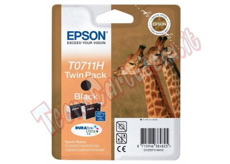 Epson - Confezione doppia Cartuccia ink - Nero - T0711H - C13T07114H10 - 11ml x 2
