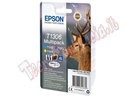 Epson - Multipack Cartuccia ink - C/M/Y - T1306 - C13T13064012 - 10,1ml cad