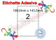 Etichette adesive A4 199,6 x 143,5 mm 2 etichette per pagina 100 Fogli