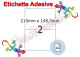 Etichette adesive A4 210 x 148,5 mm 2 etichette per pagina 100 Fogli