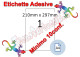Etichette adesive A4 210 x 297 mm 1 etichetta per pag. 100 Fogli (min. 10conf)