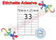 Etichette adesive A4 70 x 25 mm 36 etichette per pagina 100 Fogli