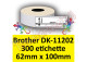 Etichette per Brother DK-11202 62 mm x 100 mm 300et.