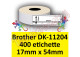 Etichette per Brother DK-11204 17 mm x 54 mm 400et.