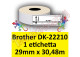 Etichette per Brother DK-22210 29 mm x 30,48 m 1et.