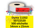 Etichette per Dymo 11352 S0722520 54 mm x 25 mm 500 et. ROSSE