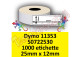 Etichette per Dymo 11353 S0722530 25 x 13 mm Permanente 1000et.