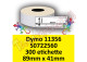 Etichette per Dymo 11356 S0722560 89mm x 41mm 300 et Permanente