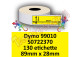 Etichette per Dymo 99010 S0722370 S0722380 89x28 130et GIALLE