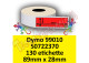 Etichette per Dymo 99010 S0722370 S0722380 89x28 130et ROSSE