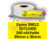 Etichette per Dymo 99012 S0722400 89 mm x 36 mm 260 et. GIALLE