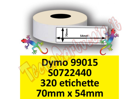 Etichette per Dymo 99015 S0722440 70 x 54 mm Permanente 320 et.