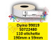 Etichette per Dymo 99019 S0722480 190 x 59 mm Permanente 110 et