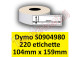 Etichette per Dymo S0904980 104x159mm Perm 220et
