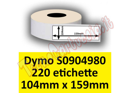 Etichette per Dymo S0904980 104x159mm Perm 220et