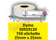 Etichette per Dymo S0929120 25x25mm Perm 750et