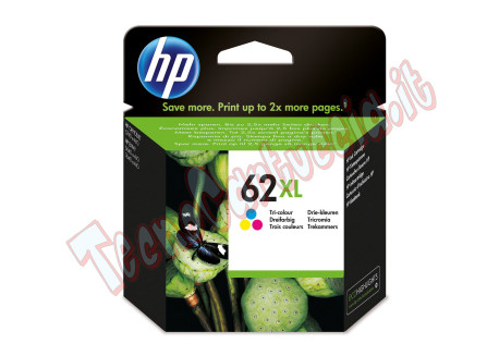 Hp - Cartuccia ink originale - 62XL - C/M/Y - C2P07AE - 415 pag