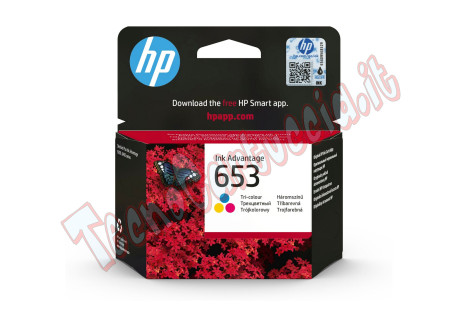 Hp - Cartuccia ink originale - 653 - C/M/Y - 3YM74AE - 200 pag
