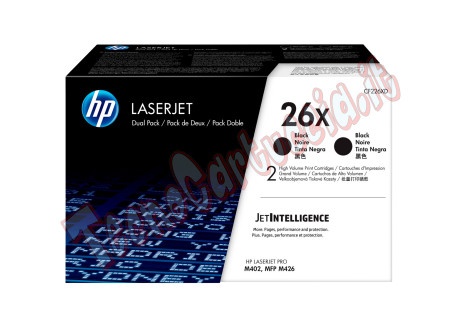 Hp - Confezione 2 Toner originale - 26X - Nero - CF226XD - 9.000 pag cad