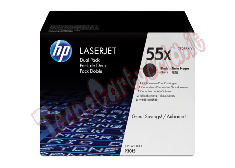 Hp - Confezione 2 Toner originale - 55X - Nero - CE255XD - 12.500 pag/cad