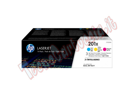 Hp - Confezione 3 Toner originale - 201X - C/M/Y - CF253XM - 2.300 pag cad