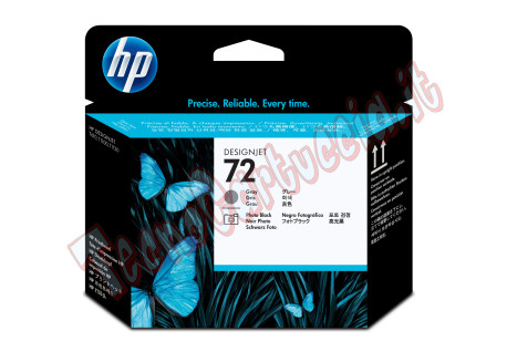 Hp - Testina di stampa originale - 72 - Grigio / Nero fotografico - C9380A - 1.430 pag