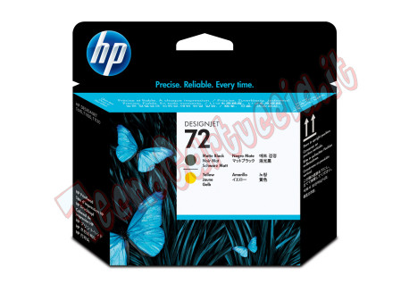 Hp - Testina di stampa originale - 72 - Nero opaco / Giallo - C9384A - 69 pag