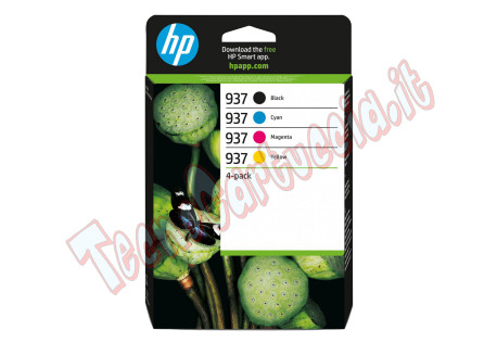 Hp originale - Cartuccia 937 4-pack - BK/C/M/Y - 6C400NE