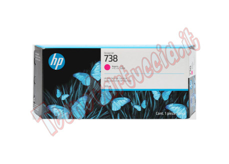 Hp originale - Cartuccia DesignJet Ink 738 - Magenta - 676M7A - 300ml