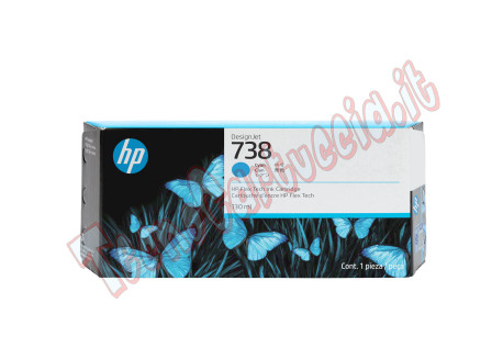 Hp originale - Cartuccia DesignJet Ink 738M - Ciano - 676M9A - 300ml