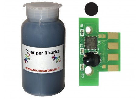 Kit Ricarica Toner per Lexmark 80C2HK0 Nero 4.000 Pagine con Chip